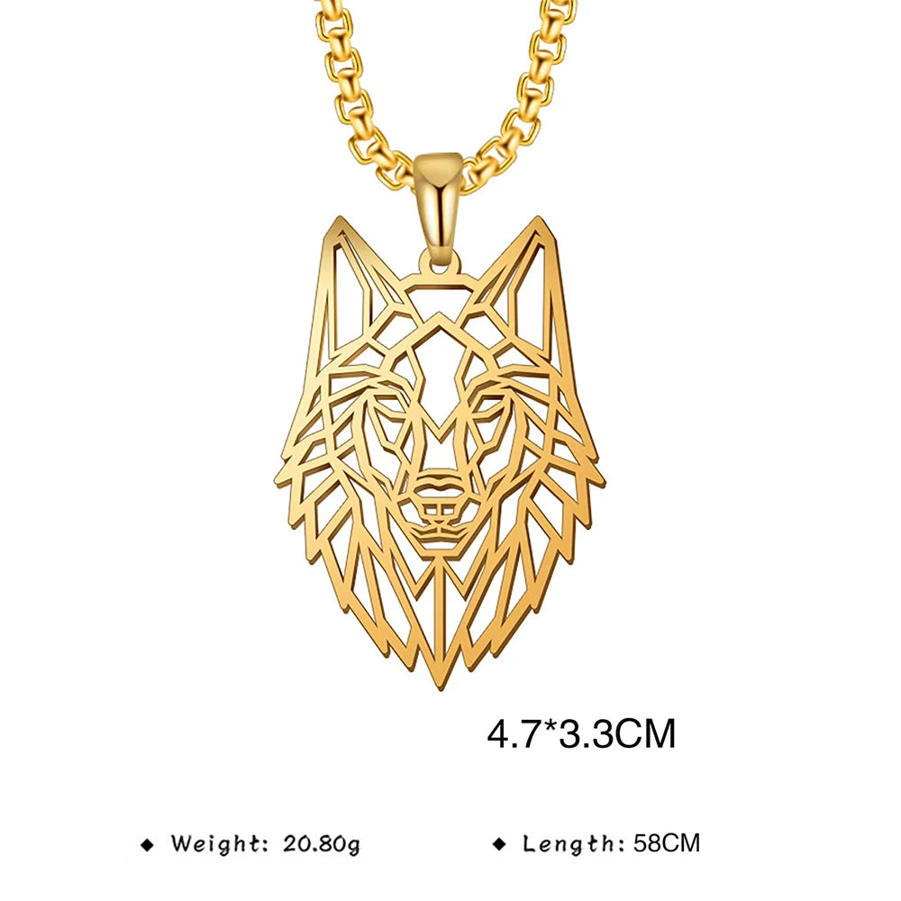 Stainless Steel Lion Crown Pendant