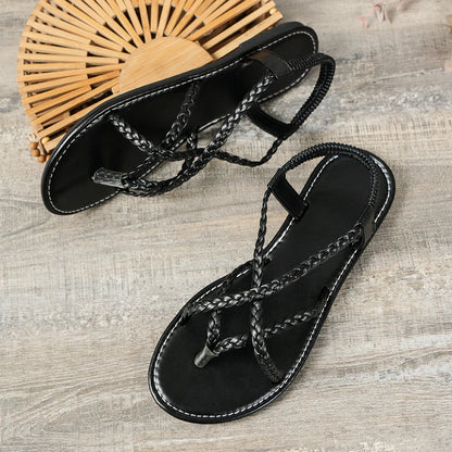 Cross-Tied Flat Sandals
