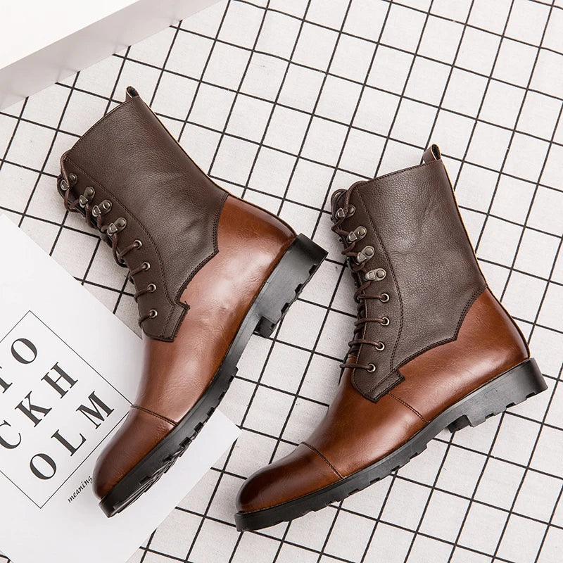 Leather Chelsea Pointed Toe Boots