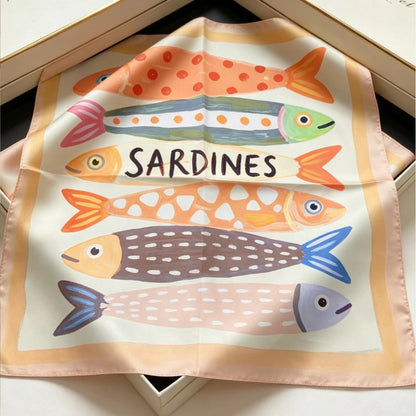 Fruit Print Korean Square Scarf