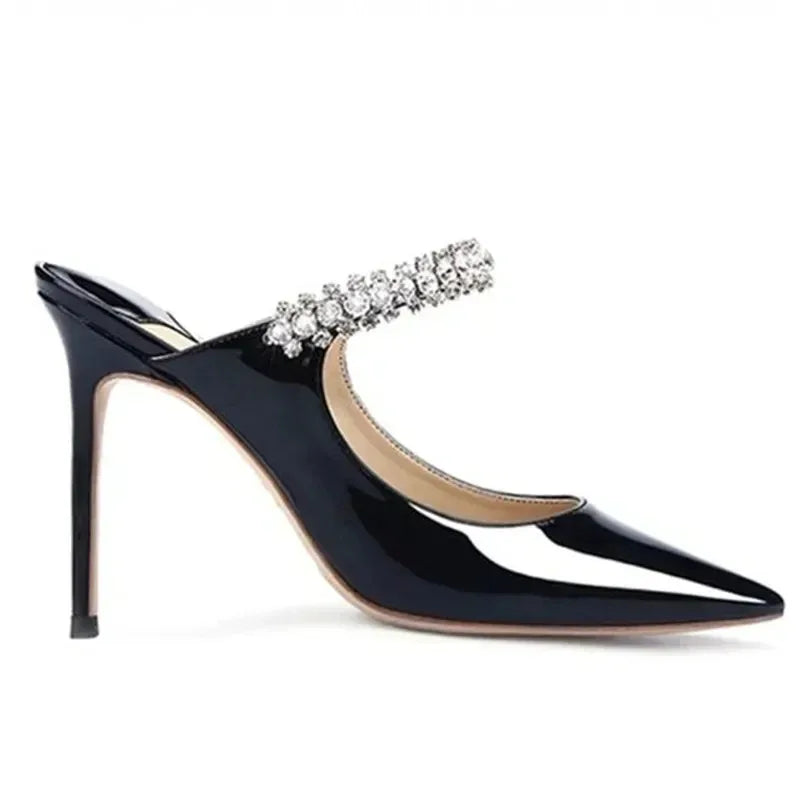 Silk Beaded Mule Sandals