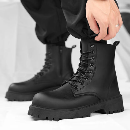 Leather High Top Boots