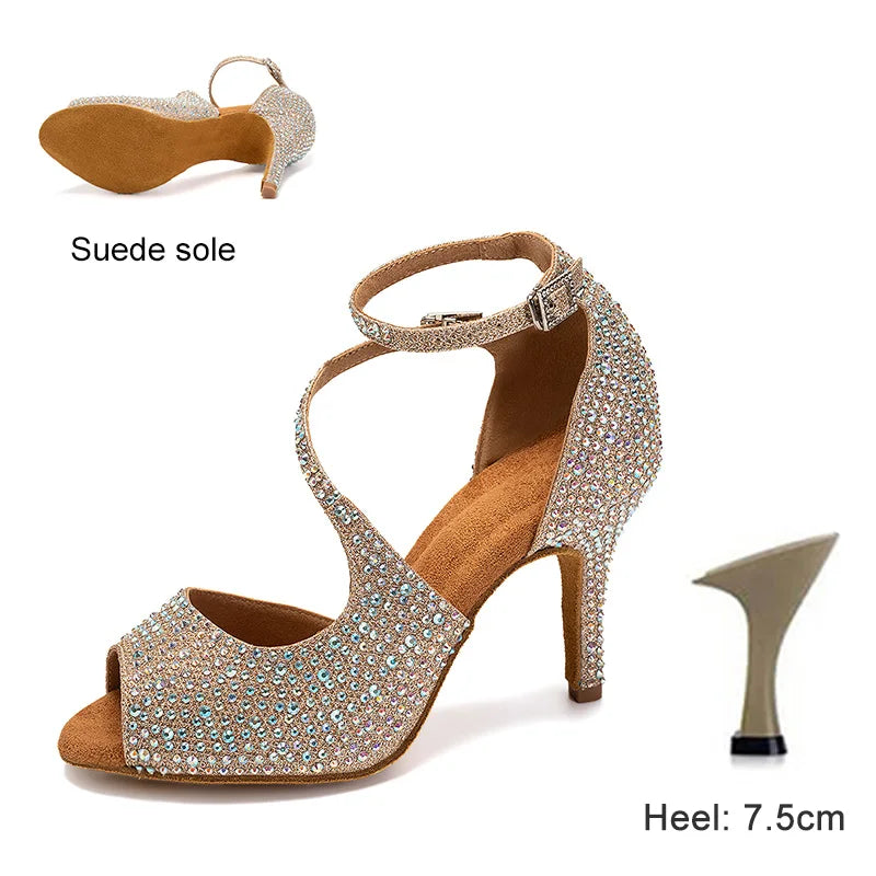 Rhinestone Latin Dance Shoes
