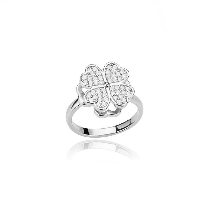 Four Leaf Clover Anxiety Ring
