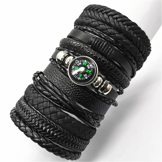 Leather Wrap Rope Bracelet