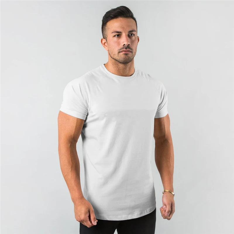 Plain Slim Fit Muscle Gym Tee