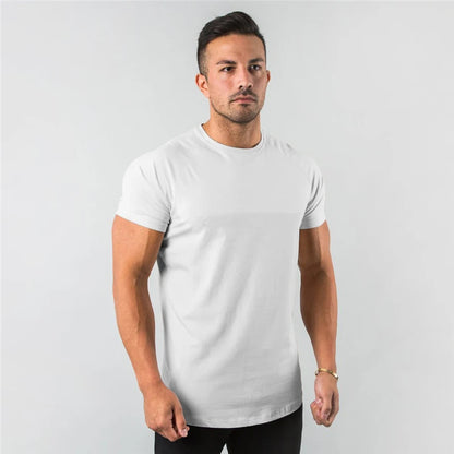 Plain Slim Fit Muscle Gym Tee