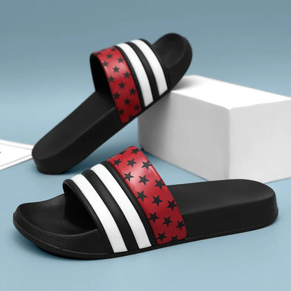 Eva Platform Striped Slippers
