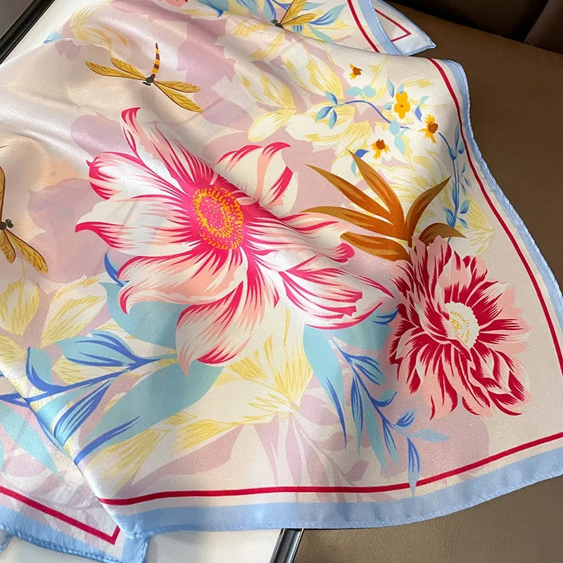 Silk 53cm Neck Square Scarf