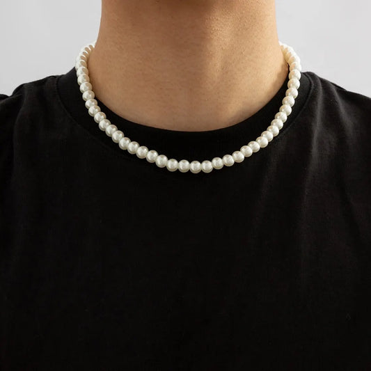Imitation Pearl Beaded Choker