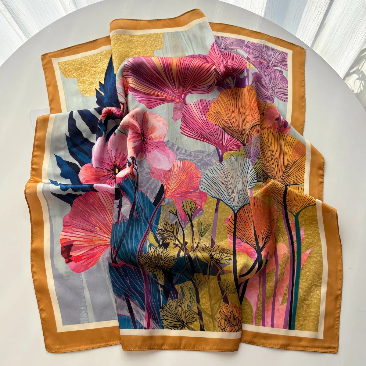 Fashion Print Silk Neckerchief