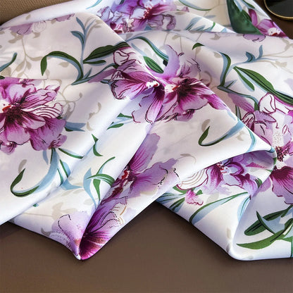 Chain Print Square Silk Scarf