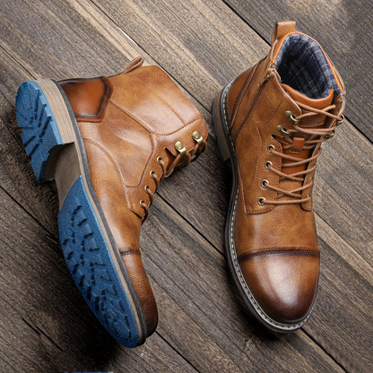 Leather Retro Spring Boots