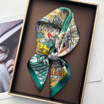 Imitation Silk Print Neckerchief
