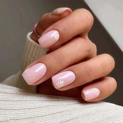 White Minimalist Press Nails
