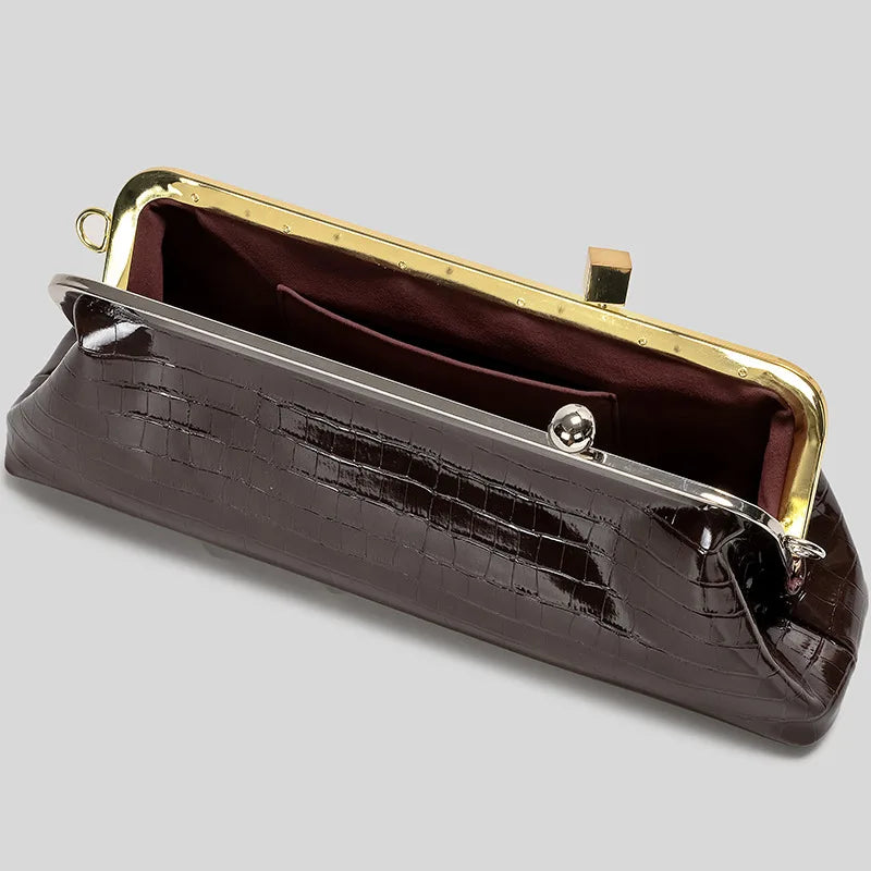 Long Kiss Lock Clutch