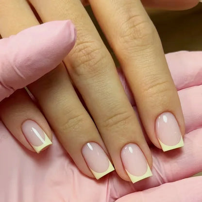 White Minimalist Press Nails