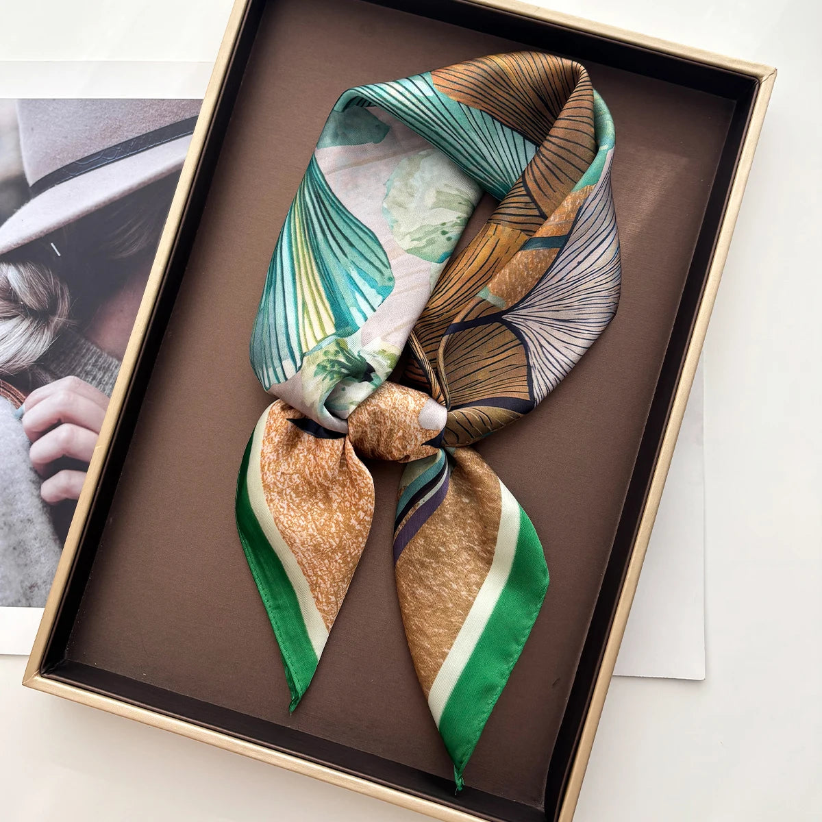 Fashion Print Silk Neckerchief