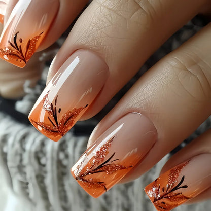 Glitter Coffin Press On Nails