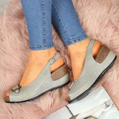 Peep Toe Buckle Sandals