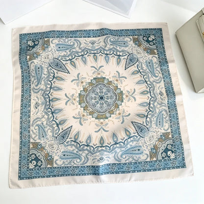 Paisley Print Satin Neck Scarf