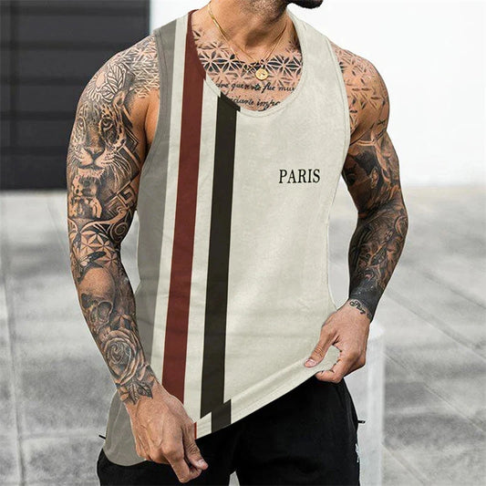 Bodybuilding Singlet Print Vest