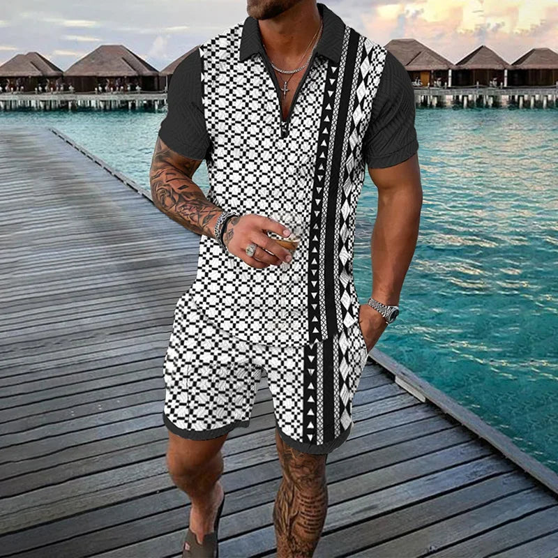 3D Print Polo Zip Tracksuit Set