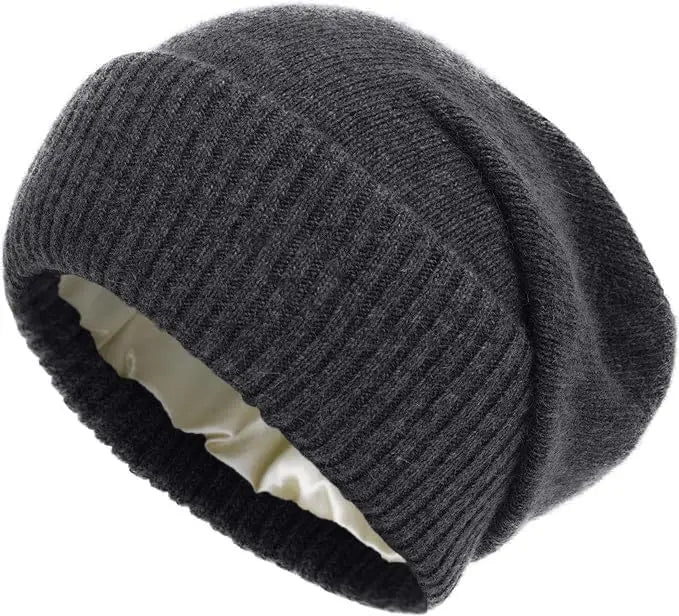 Satin-Lined Cashmere Beanie