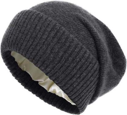 Satin-Lined Cashmere Beanie