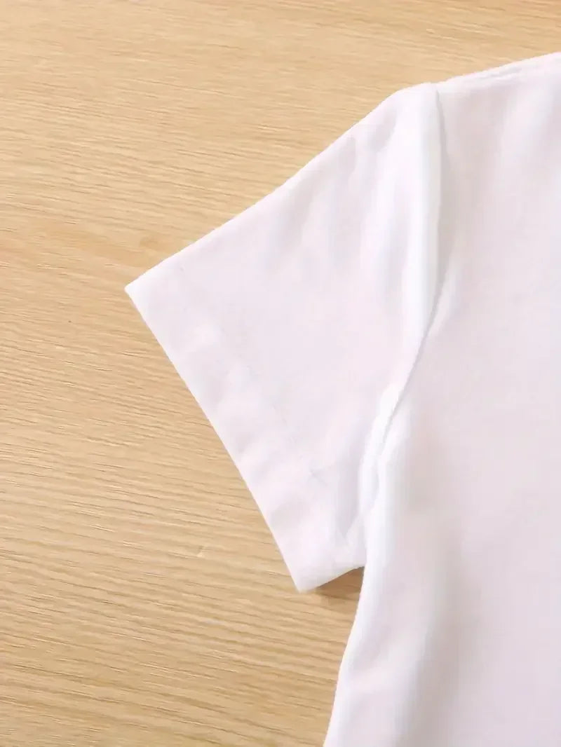 Bear Print Crew-Neck T-Shirt