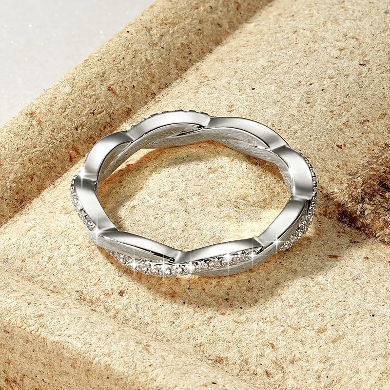 Moissanite Gold Bonded Ring