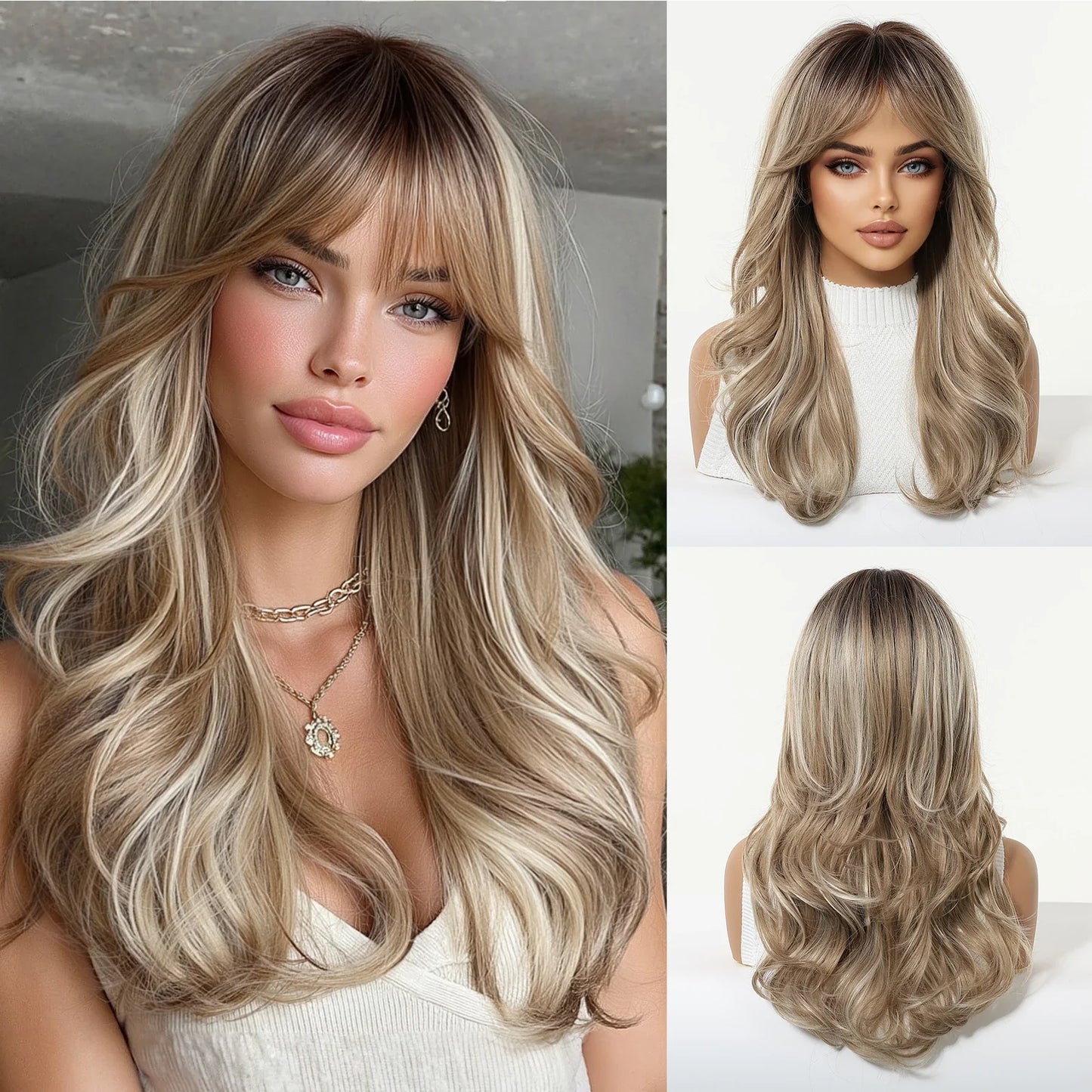 Ombre Wavy Blonde Wig