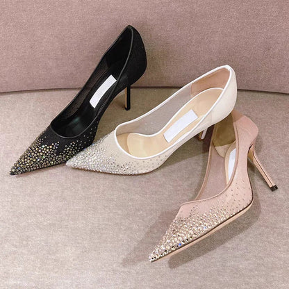 Mesh Pointed Stilettos