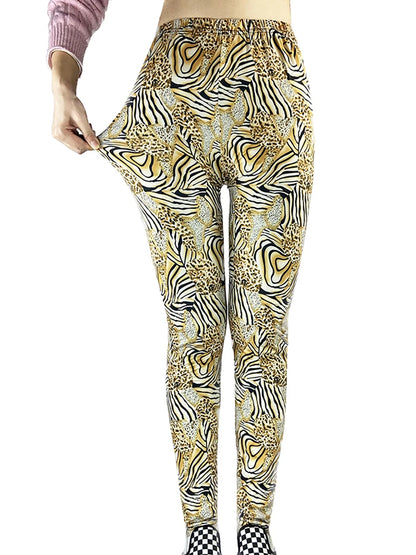 Floral Print High-Waist Jeggings