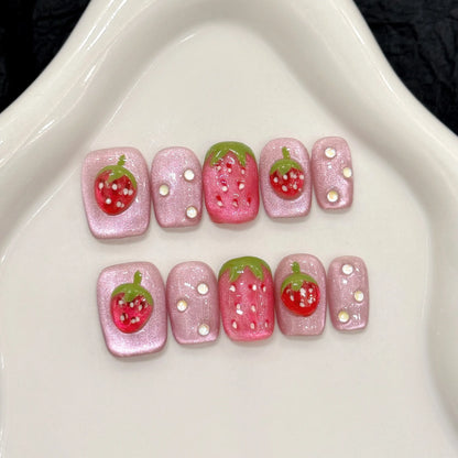 Red Resin Press Nail Set
