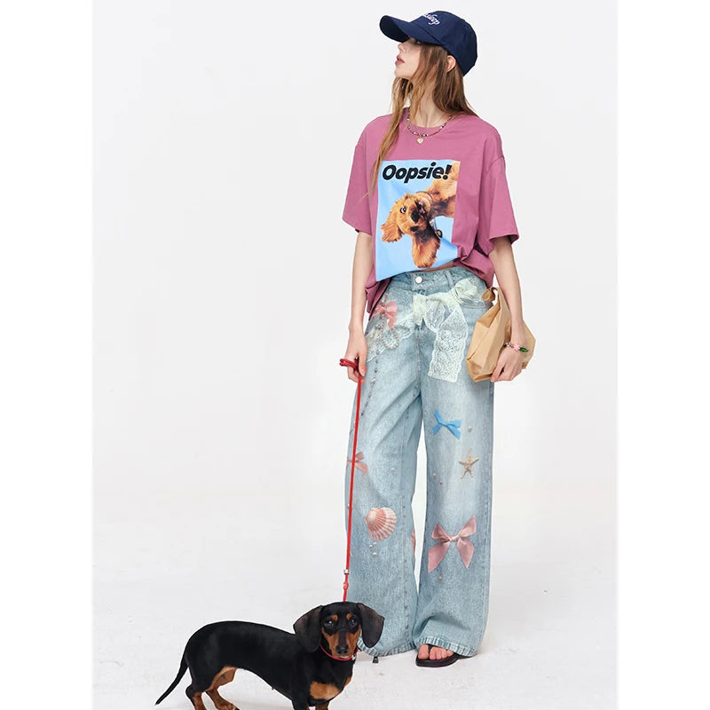 Elfsack Sea Shell Print Jeans