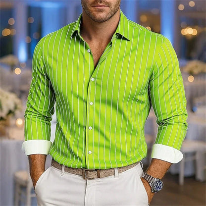 Striped Silk Wedding Shirt