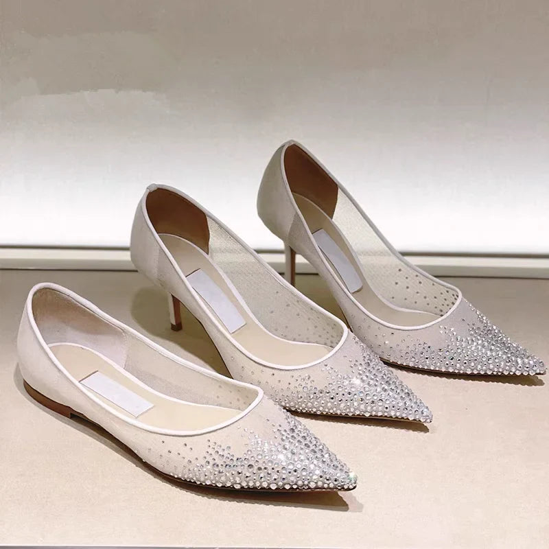 Mesh Pointed Stilettos