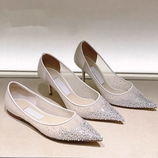 Mesh Pointed Stilettos