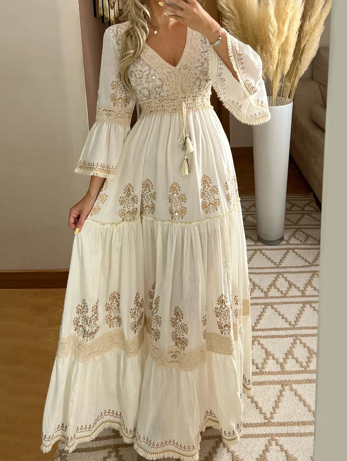 Floral Lace Maxi Dress
