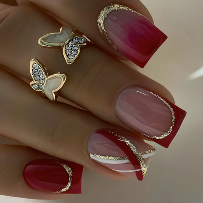 Glitter Coffin Press On Nails