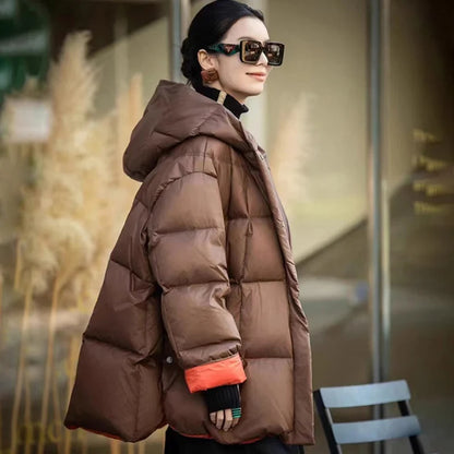 Oversized Hooded Down Jacket