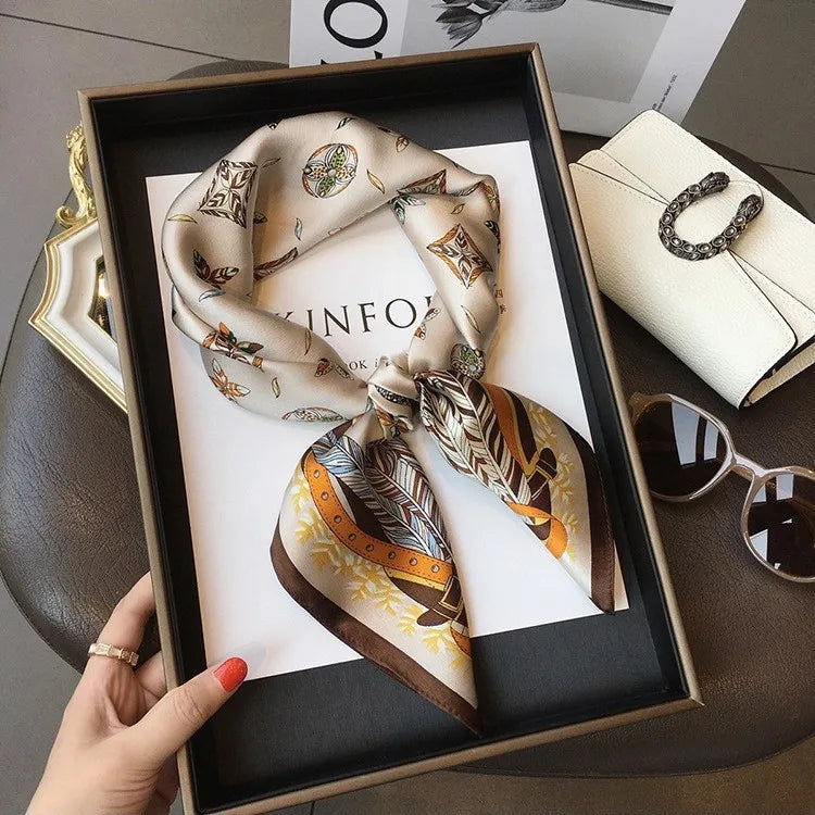 High-End Small Silk Scarf