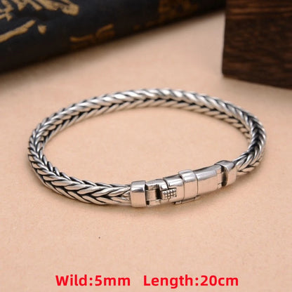 Sterling Silver Lock Bracelet