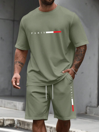 O-Neck Running Tracksuit Two-Piece Set