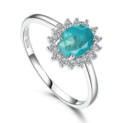 Floral Topaz Zircon Ring