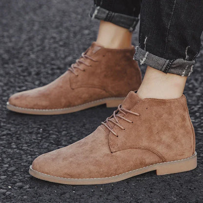 Brown Suede Leather Chelsea Boots
