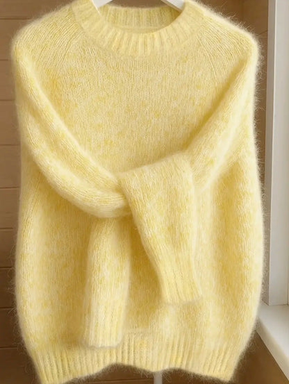 Wool Blend Round Neck Sweater