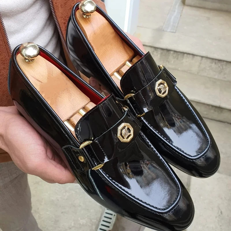 Black PU Slip-on Loafers