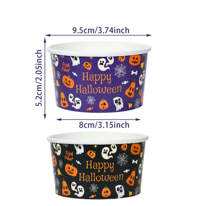Pumpkin Ghost Paper Snack Bowls